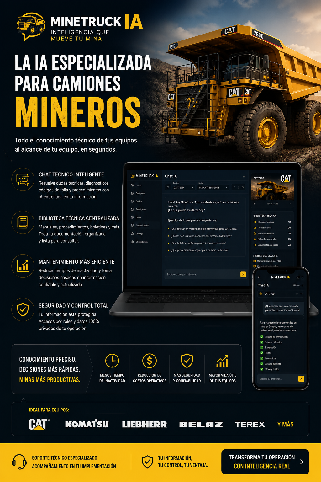 Mockup de MINETRUCK IA