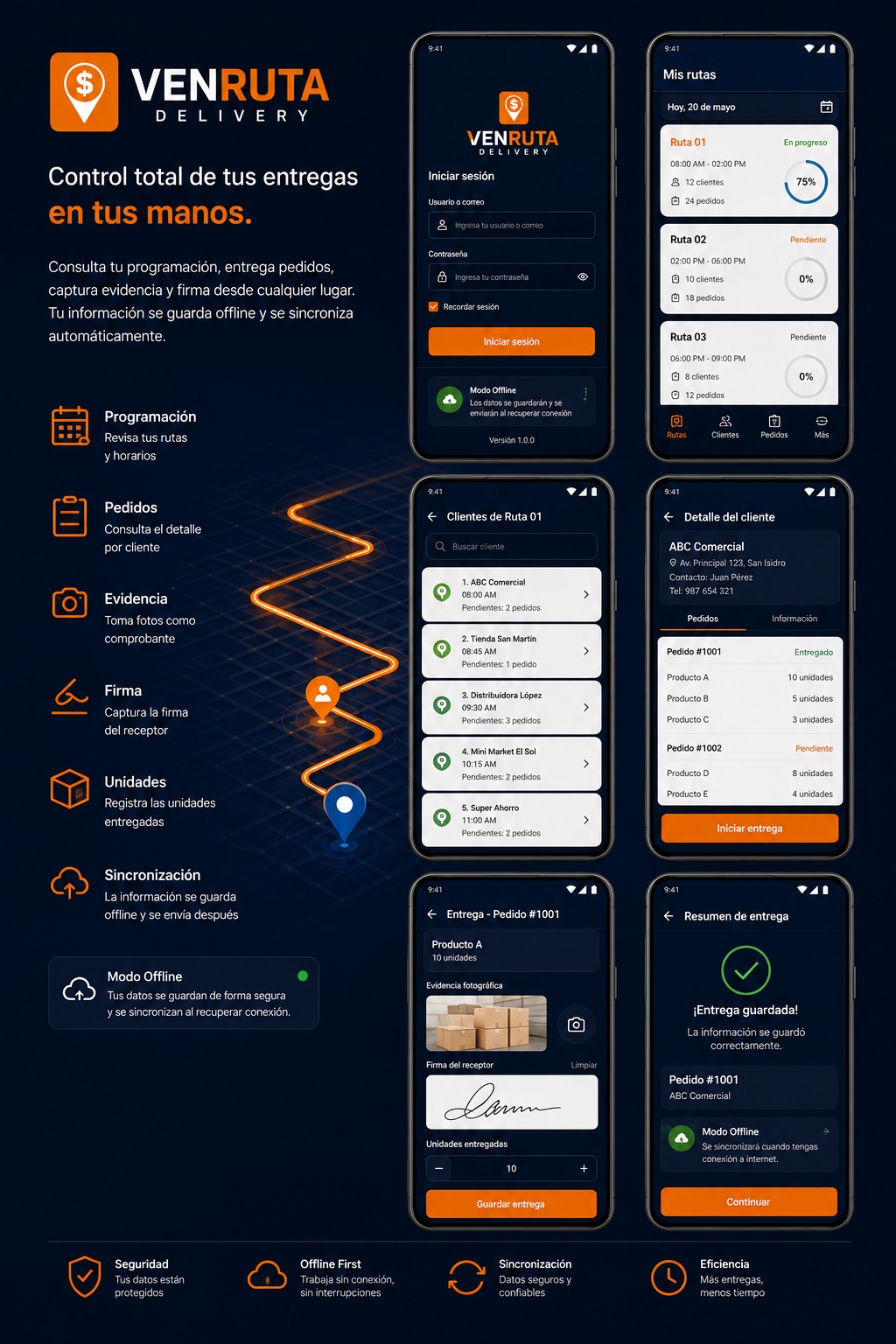 Mockup de VenRuta Delivery